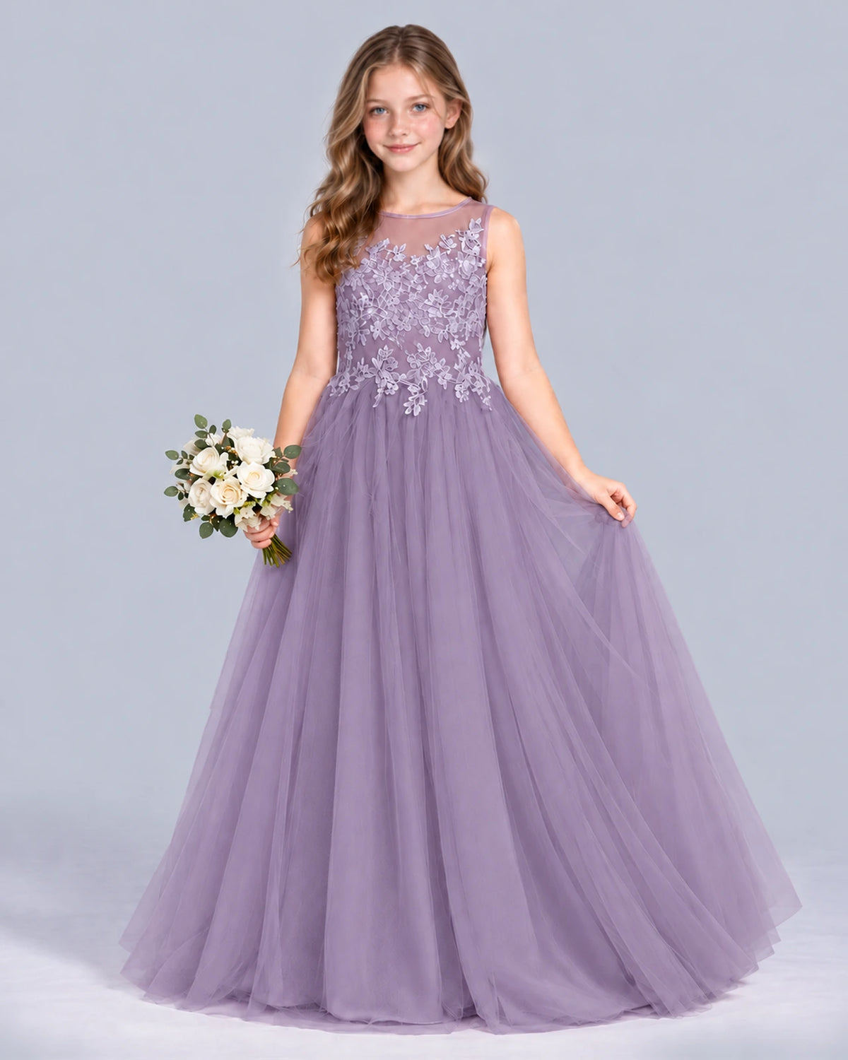 Wisteria A-line Girls Formal Dress Front