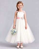 Pink Ball Gown Flower Girl Dress Front