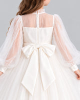 Ivory Ball Gown Girls Formal Dress Back_Detail [Shared]