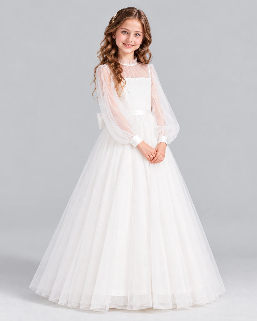 Ivory Ball Gown Girls Formal Dress Pose [Shared]