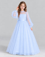 Lavender Ball Gown Girls Formal Dress Front