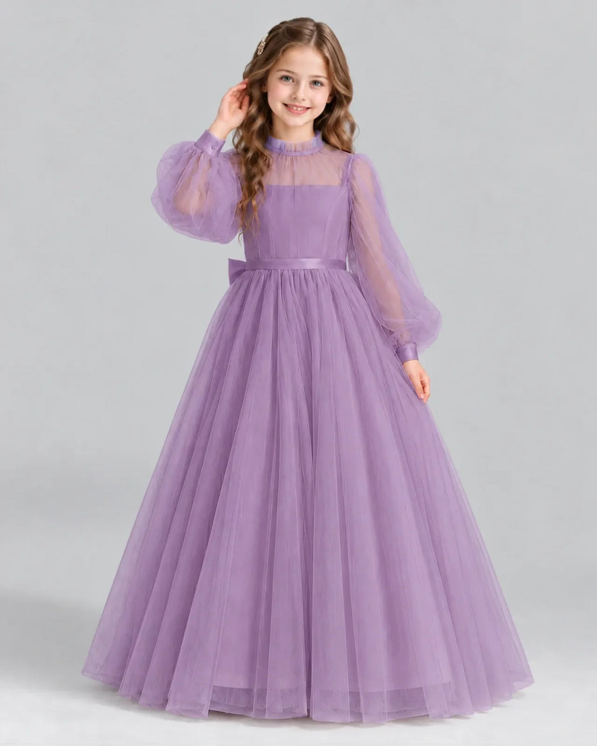 Wisteria Ball Gown Girls Formal Dress Front