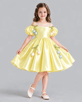 Daffodil A-line Flower Girl Dress Front
