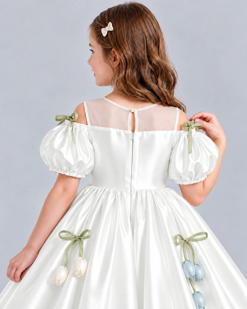 Ivory A-line Flower Girl Dress Back_Detail [Shared]