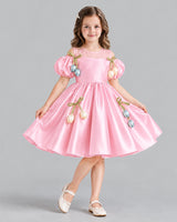 Pink A-line Flower Girl Dress Front