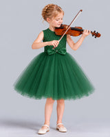 Dark Green Ball Gown Girls Formal Dress Front