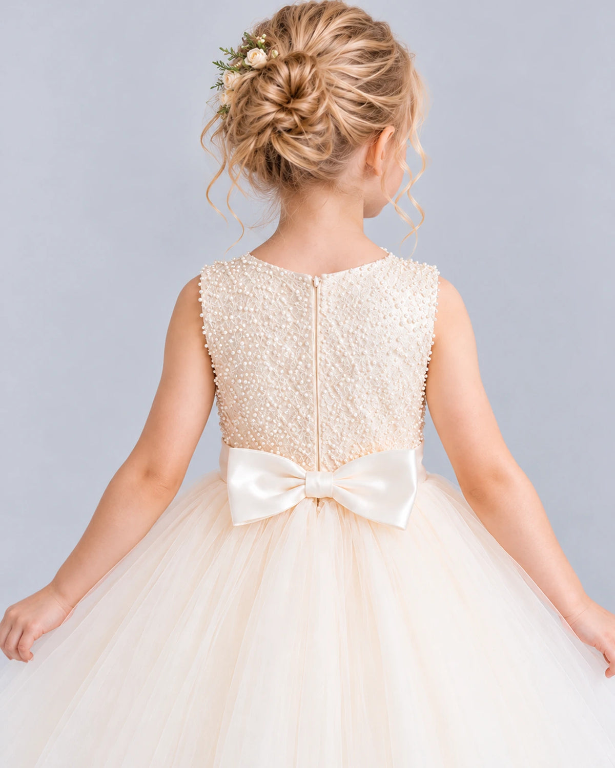 Ivory Ball Gown Girls Formal Dress Back_Detail [Shared]