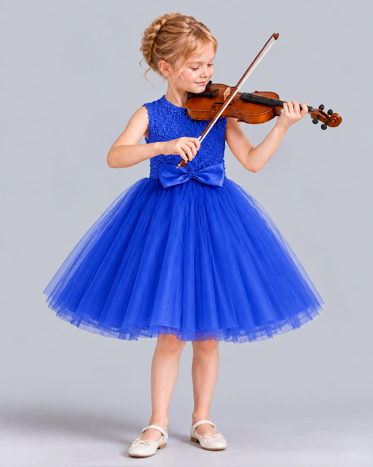 Royal Blue Ball Gown Girls Formal Dress Front