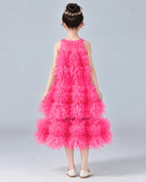 Hot Pink A-line Girls Formal Dress Back [Shared]