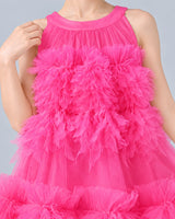 Hot Pink A-line Girls Formal Dress Detail [Shared]