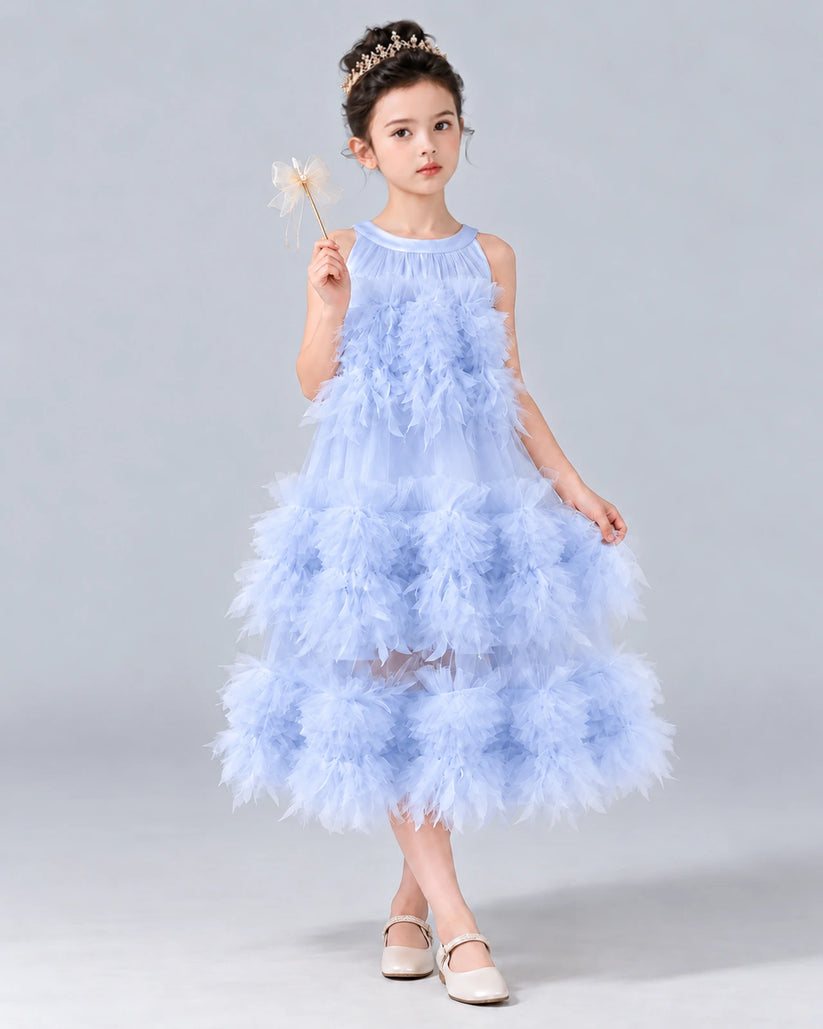 Lavender A-line Girls Formal Dress Front