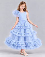 Lavender Ball Gown Girls Formal Dress Front