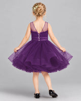 Grape Ball Gown Girls Formal Dress Back [Shared]