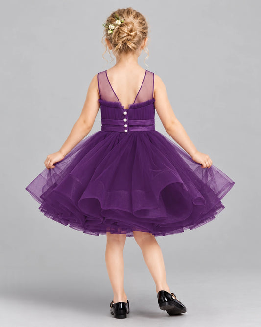 Grape Ball Gown Girls Formal Dress Back [Shared]
