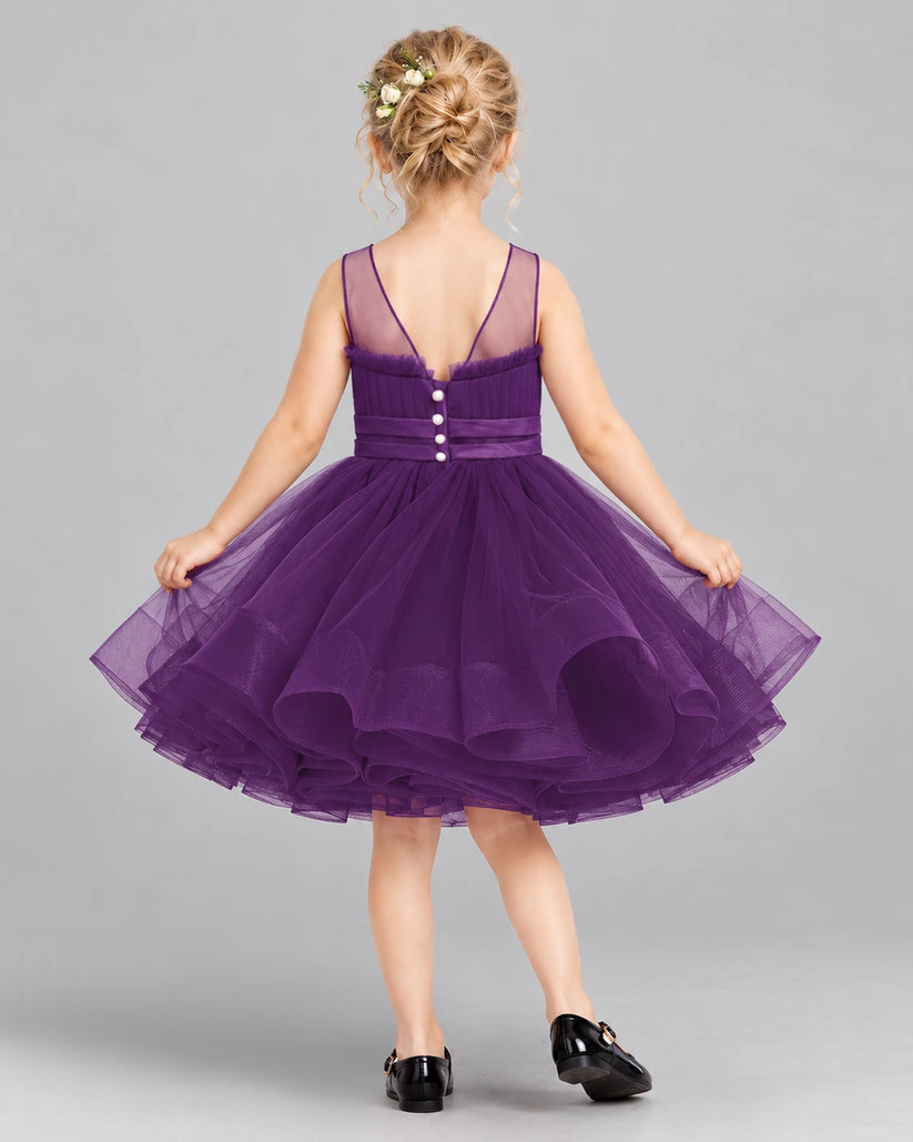 Grape Ball Gown Girls Formal Dress Back [Shared]