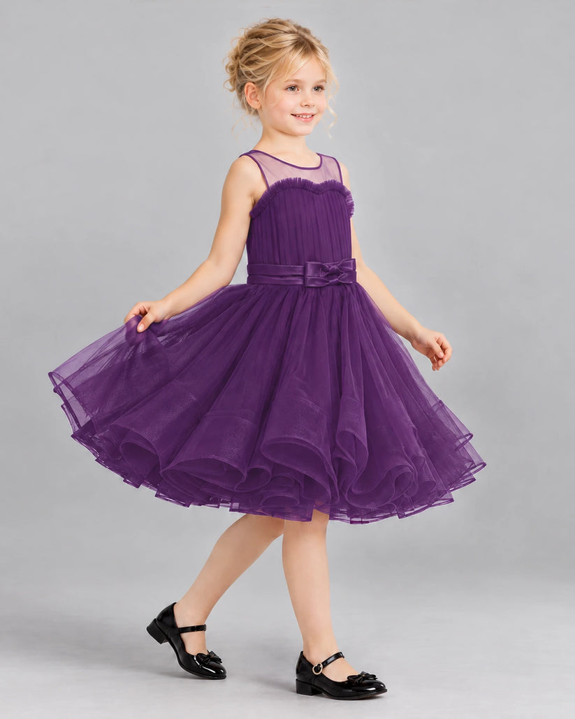 Grape Ball Gown Girls Formal Dress Side [Shared]
