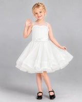 Ivory Ball Gown Girls Formal Dress Front