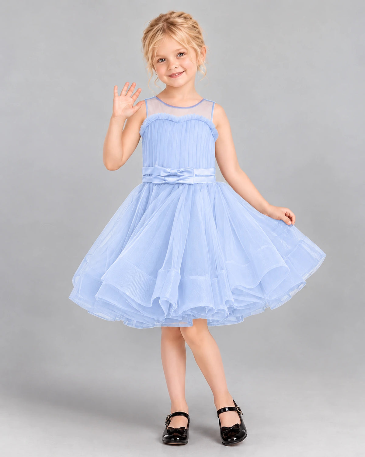 Lavender Ball Gown Girls Formal Dress Front