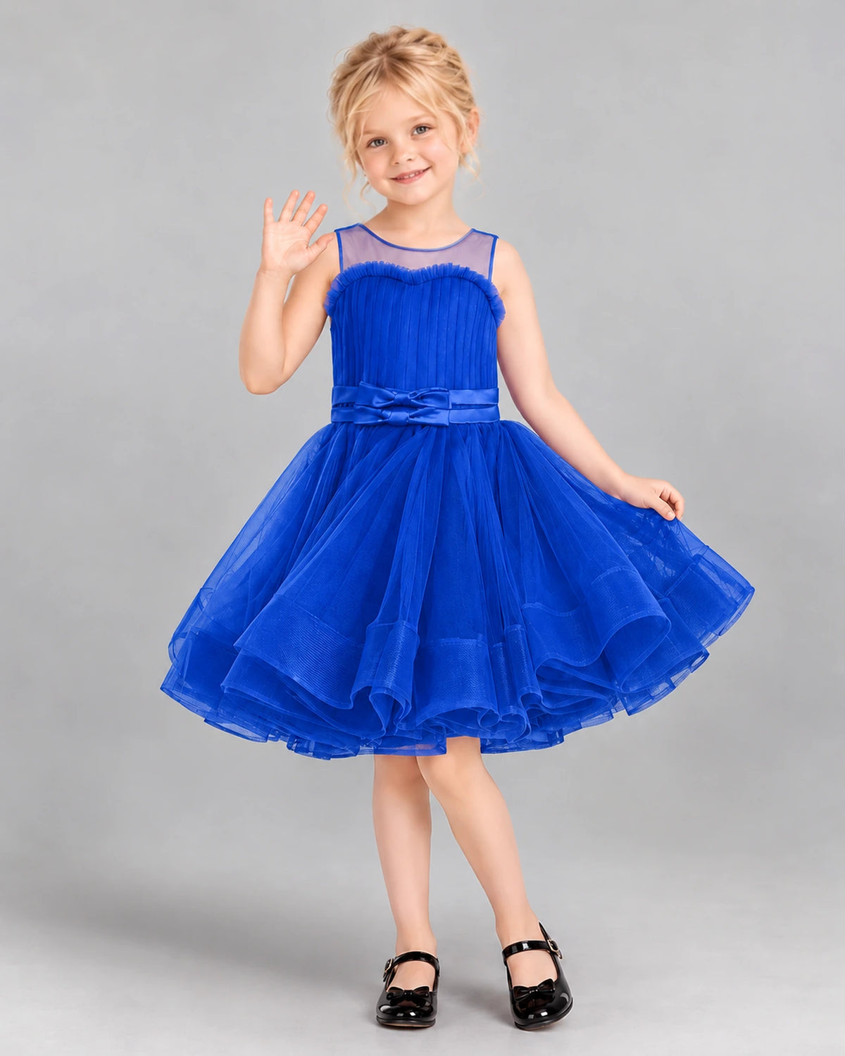 Royal Blue Ball Gown Girls Formal Dress Front