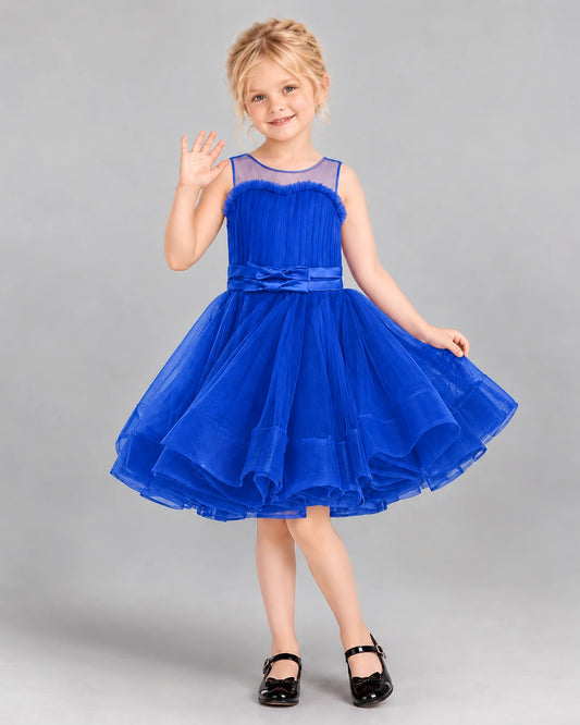 Royal Blue Ball Gown Girls Formal Dress Front