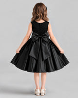 Black A-line Girls Formal Dress Back [Shared]