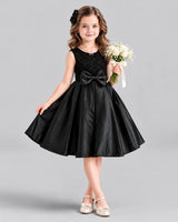Black A-line Girls Formal Dress Front