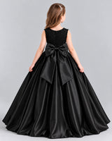Black Ball Gown Girls Formal Dress Back [Shared]