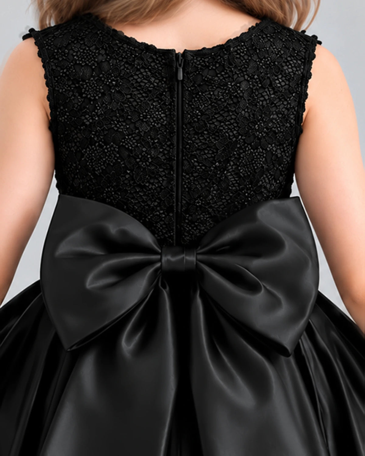 Black Ball Gown Girls Formal Dress Back_Detail [Shared]