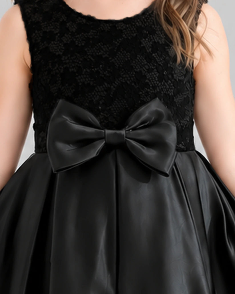 Black Ball Gown Girls Formal Dress Detail [Shared]