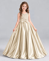 Champagne Ball Gown Girls Formal Dress Front