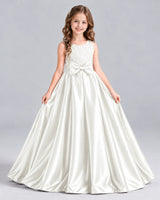 Ivory Ball Gown Girls Formal Dress Front