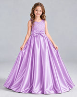 Lilac Ball Gown Girls Formal Dress Front
