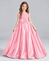 Pink Ball Gown Girls Formal Dress Front