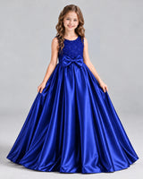 Royal Blue Ball Gown Girls Formal Dress Front