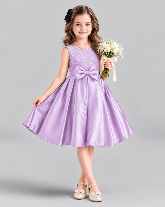 Lilac A-line Girls Formal Dress Front