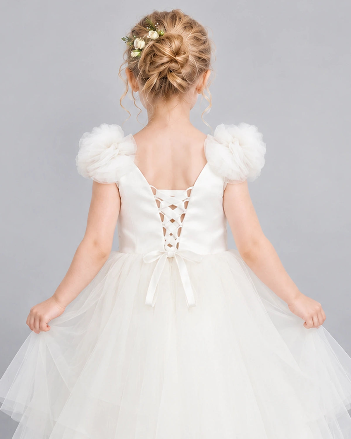 Ivory Ball Gown Flower Girl Dress Back_Detail [Shared]