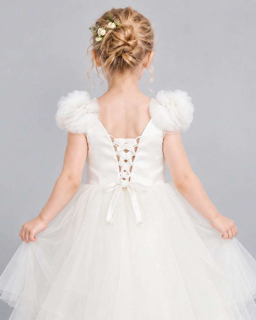Ivory Ball Gown Flower Girl Dress Back_Detail [Shared]