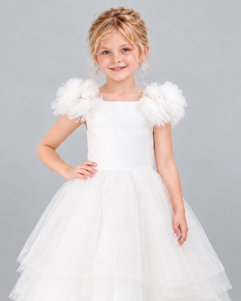 Ivory Ball Gown Flower Girl Dress Detail [Shared]