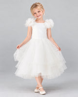 Ivory Ball Gown Flower Girl Dress Front