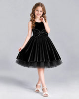 Black Ball Gown Girls Formal Dress Front