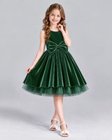 Emerald Green Ball Gown Girls Formal Dress Front