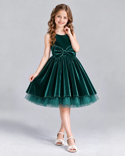 Peacock Ball Gown Girls Formal Dress Front