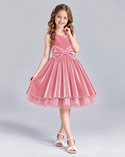 Pink Ball Gown Girls Formal Dress Front