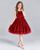 Red Ball Gown Girls Formal Dress Front