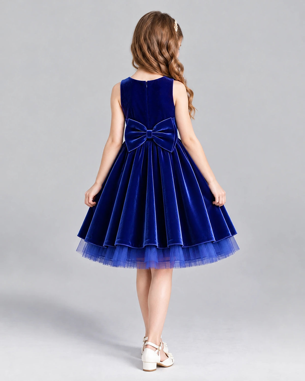 Royal Blue Ball Gown Girls Formal Dress Back [Shared]