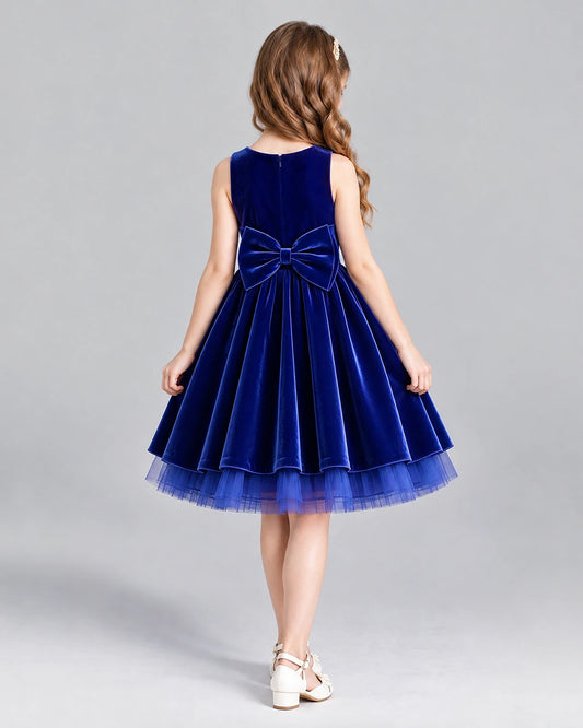 Royal Blue Ball Gown Girls Formal Dress Back [Shared]
