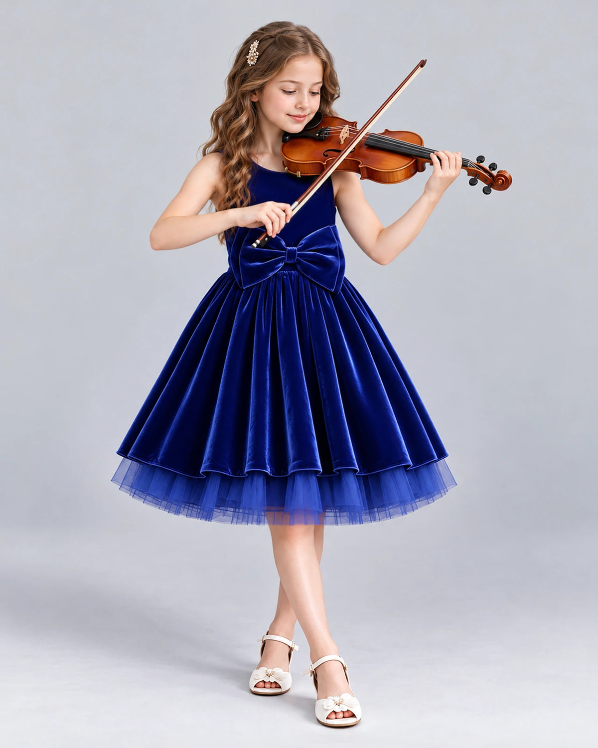 Royal Blue Ball Gown Girls Formal Dress Pose [Shared]