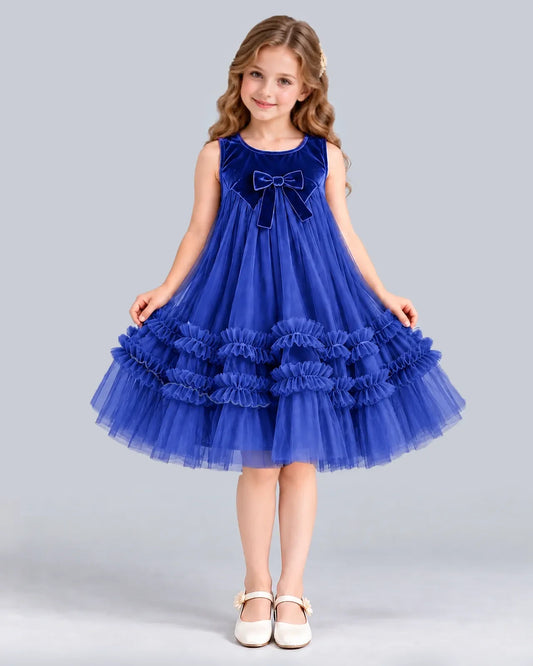 Royal Blue Ball Gown Girls Formal Dress Front