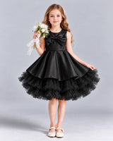 Black Ball Gown Girls Formal Dress Front