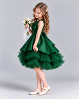 Dark Green Ball Gown Girls Formal Dress Side [Shared]